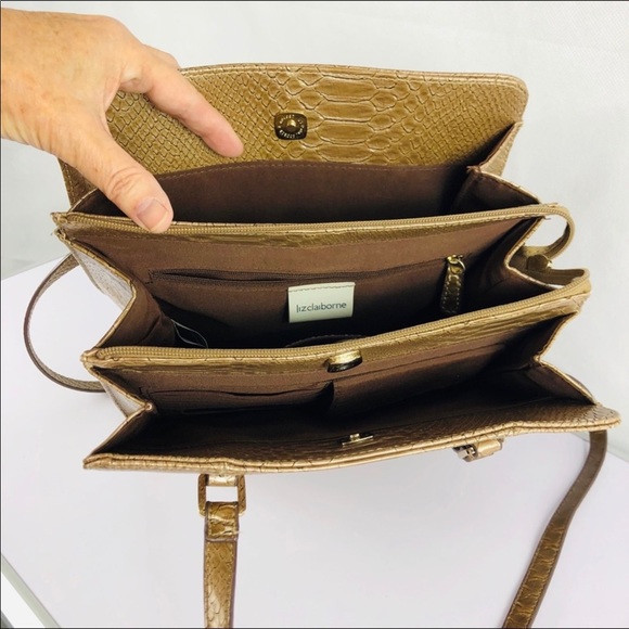 Liz Claiborne Shoulder Handbag 2 Straps 3 pockets - Picture 9 of 14